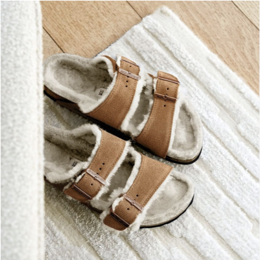 Shearling Birkenstocks are officially 