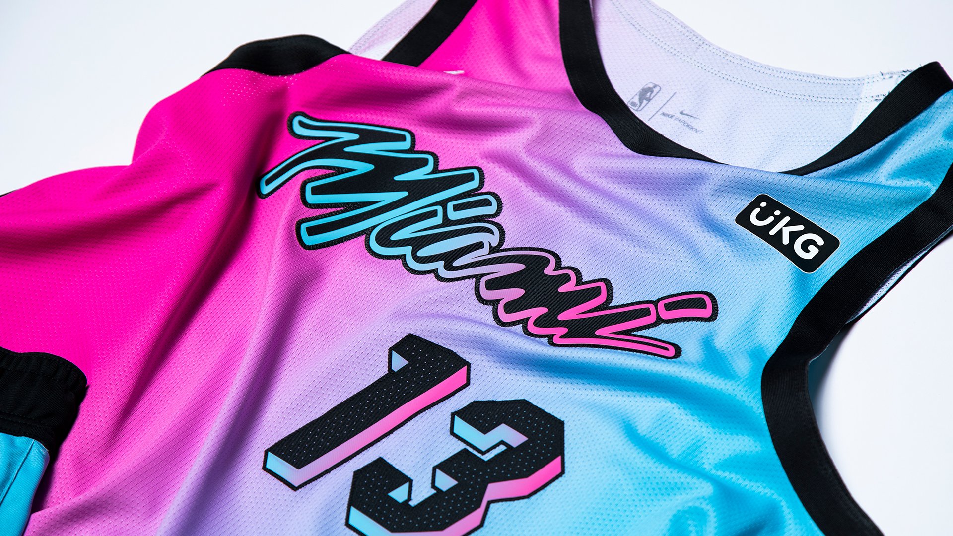 heat pink and blue jersey