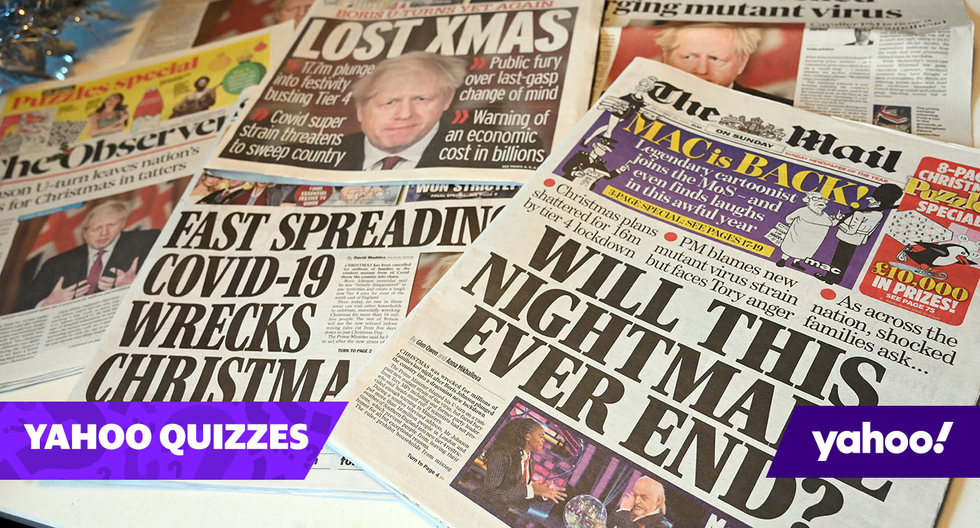 Quiz Can you complete these 2020 newspaper headlines?