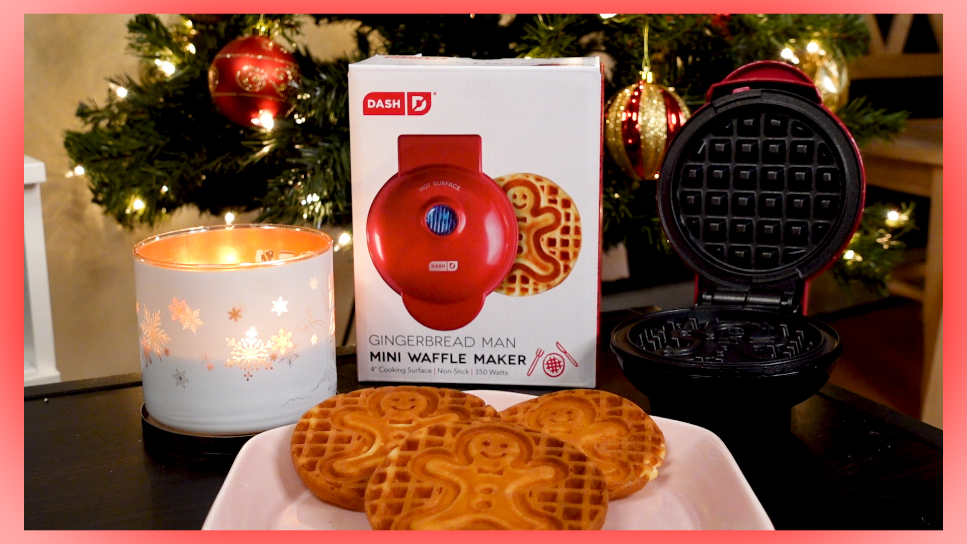 Here's how you can make cute and festive gingerbread waffles with