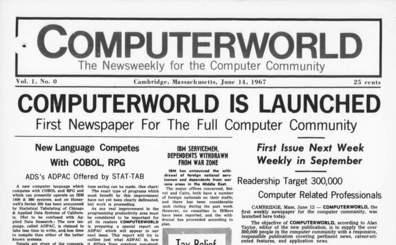 The Internet Archive now has better scans of Computerworld magazine