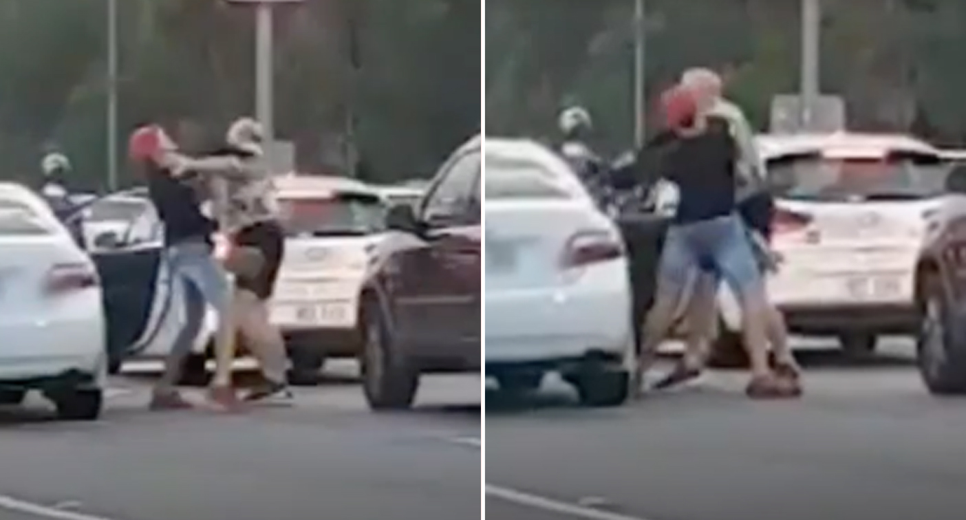 Gold Coast Road Rage Fist Fight Caught On Camera 