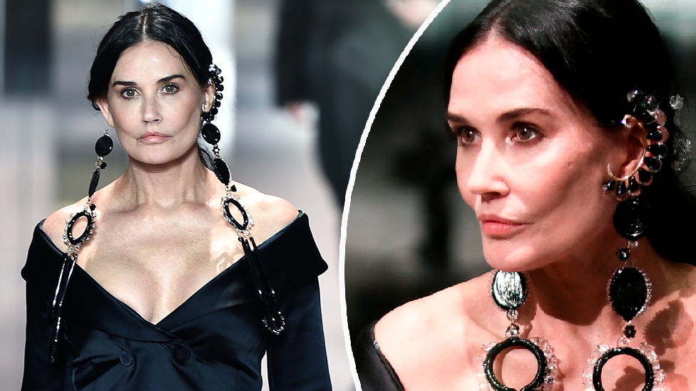 Demi Moore 58 Unrecognisable At Paris Fashion Week Flipboard