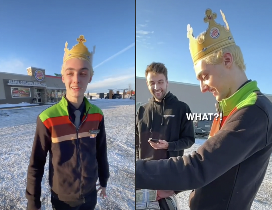 Burger King Employee Overwhelmed By Tiktokers Surprise T I Dont Even Know What To Say 8361