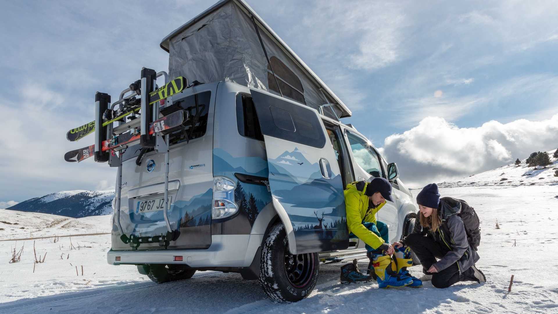 Nissan e-NV200 Winter Camper 展示了未來冬季露營的願景