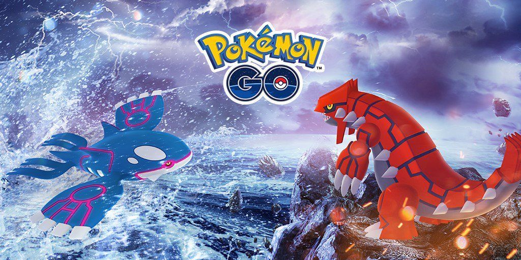 ポケモンGOレイドにグラードン・カイオーガ再び。メガデンリュウ初登場