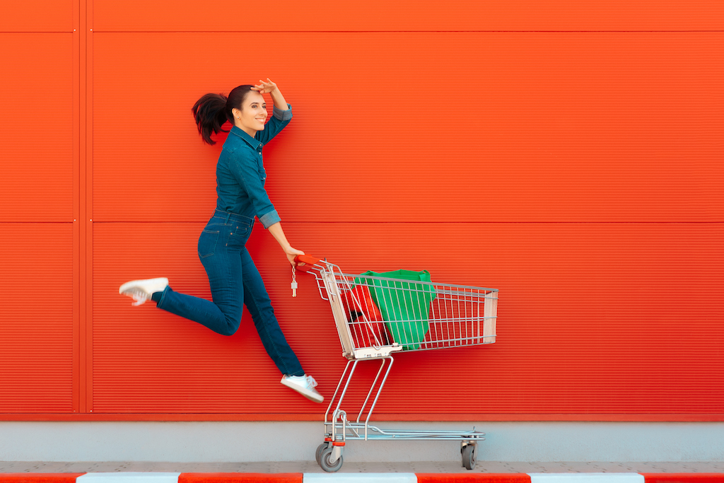 Sac de course reutilisable pour chariots de supermarché