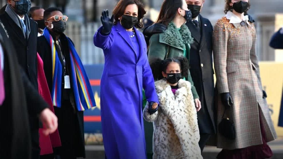 Kamala Harris's grandnieces wear animal-print coats to inauguration in ...