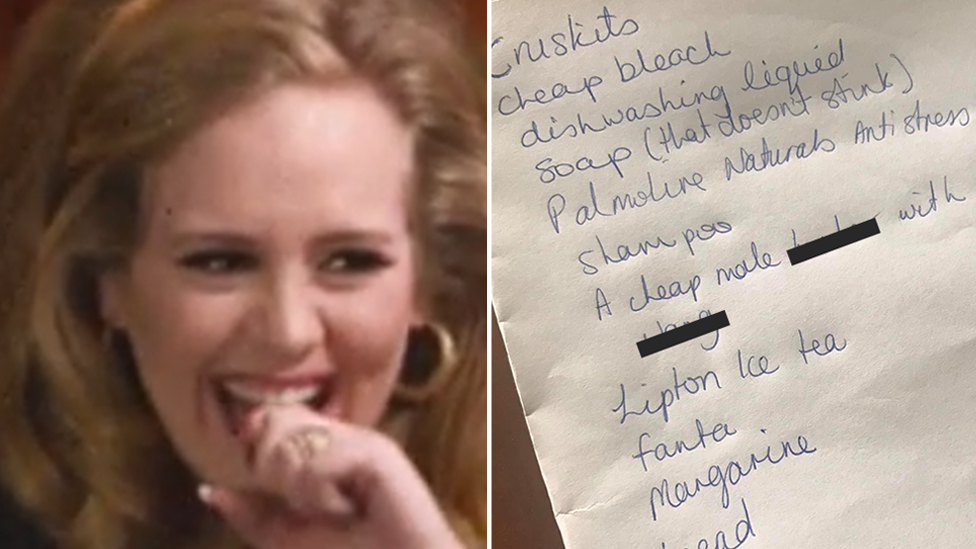 Wife shocks with X-rated detail hidden in shopping list