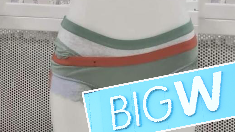 Big W ridiculed over underwear that looks like it's covered in period blood  stains