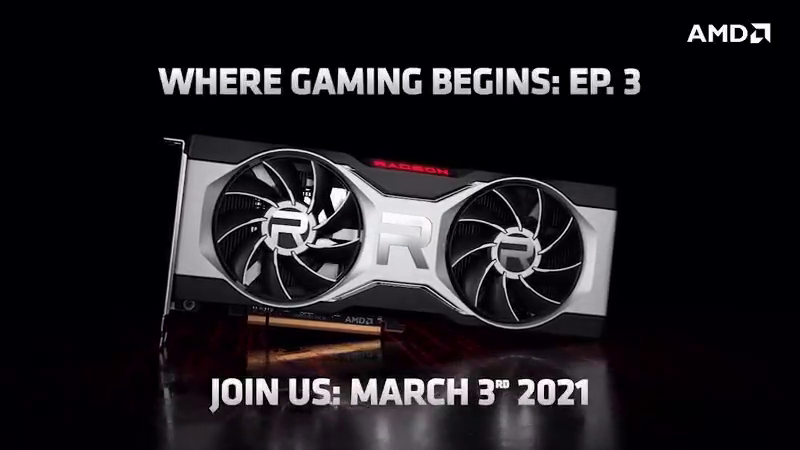 AMD to announce new Radeon RX product on March 3rd.Middleweight 6700 XT-GLM