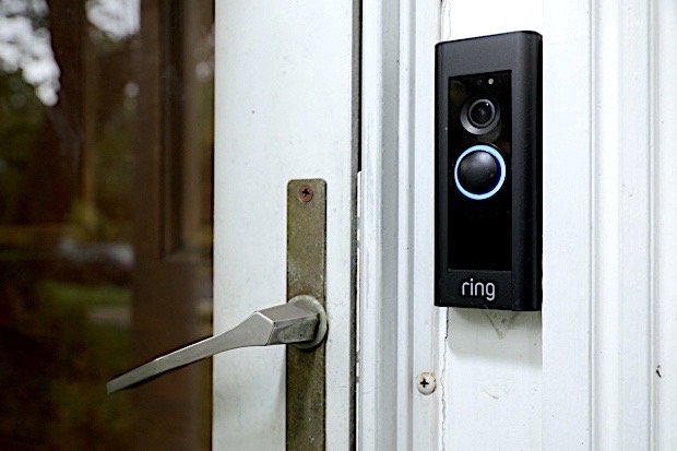 SILVER SPRING, MARYLAND - AUGUST 28: A doorbell device with a built-in camera made by home security company Ring is seen on August 28, 2019 in Silver Spring, Maryland. These devices allow users to see video footage of who is at their front door when the bell is pressed or when motion activates the camera. According to reports, Ring has made video-sharing partnerships with more than 400 police forces across the United States, granting them access to camera footage with the homeownersâ€šÃÃ´ permission in what the company calls the nationâ€šÃÃ´s 'new neighborhood watch.' (Photo by Chip Somodevilla/Getty Images)