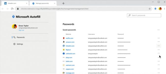 Microsoft password management function is compatible with iOS and Android