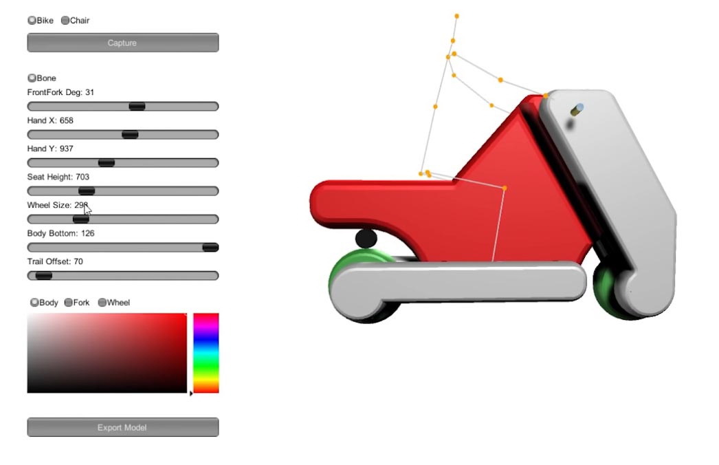 圖／Poimo搭配最新開發的設計軟體，依據每個人的騎乘姿勢與體形改變形狀，簡單講就是可量身訂作各種車型。（Poimo官網）