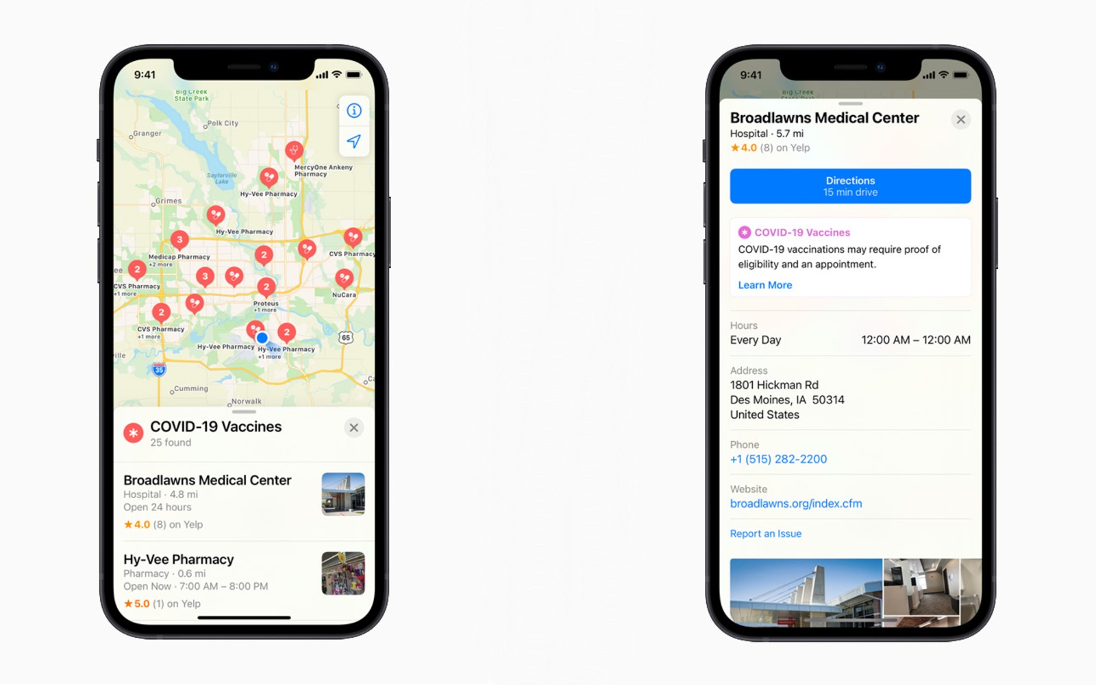 Apple Maps can now help you find COVID-19 vaccination locations