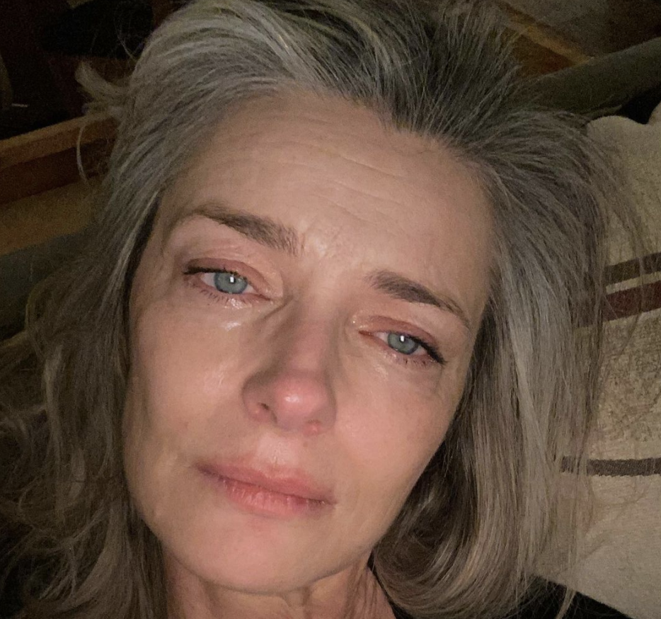 Paulina Porizkova shares a photo from a bad day and admits that taking my old skin hurts
