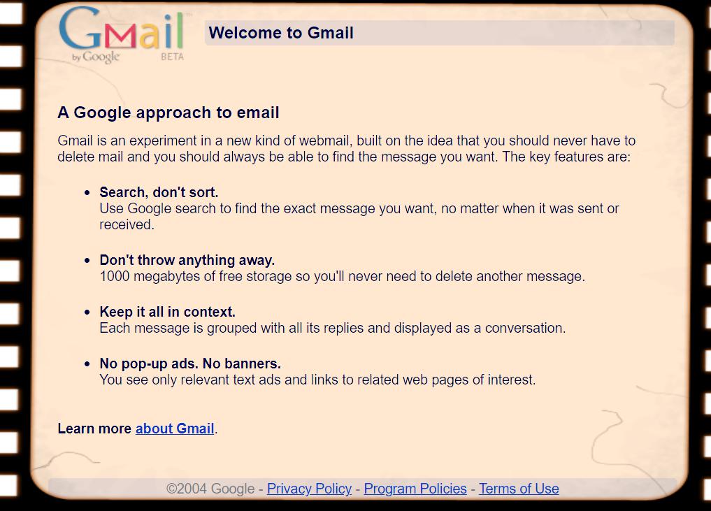 04年4月1日 1gbの無料メールサービス Gmail が開始されました 今日は何の日 Engadget 日本版