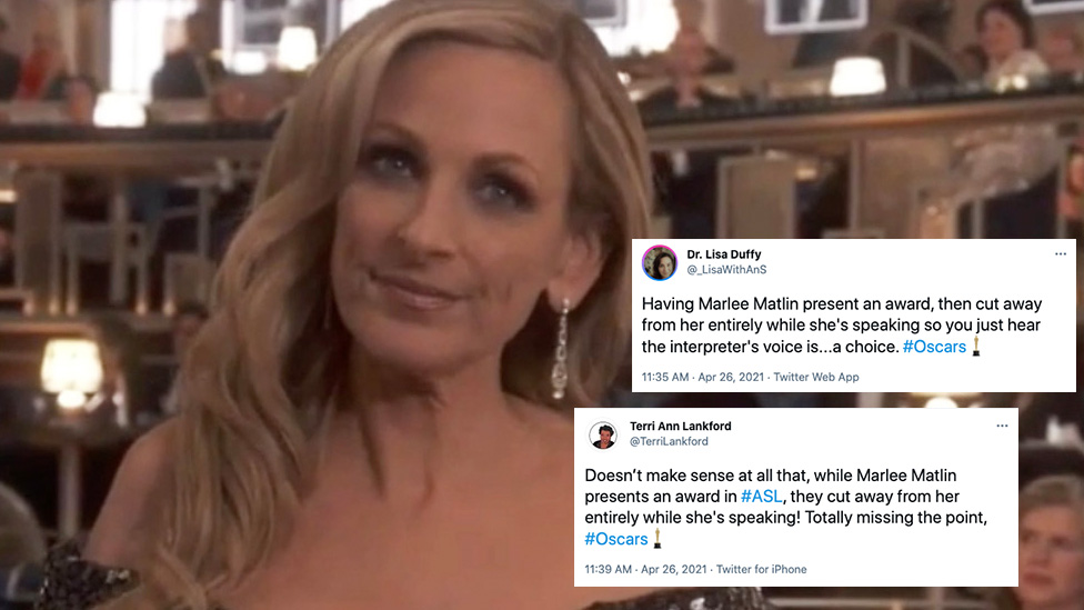 Oscars 2021: Twitter Furious After Academy Cuts Away From Deaf Presenter  Marlee Matlin