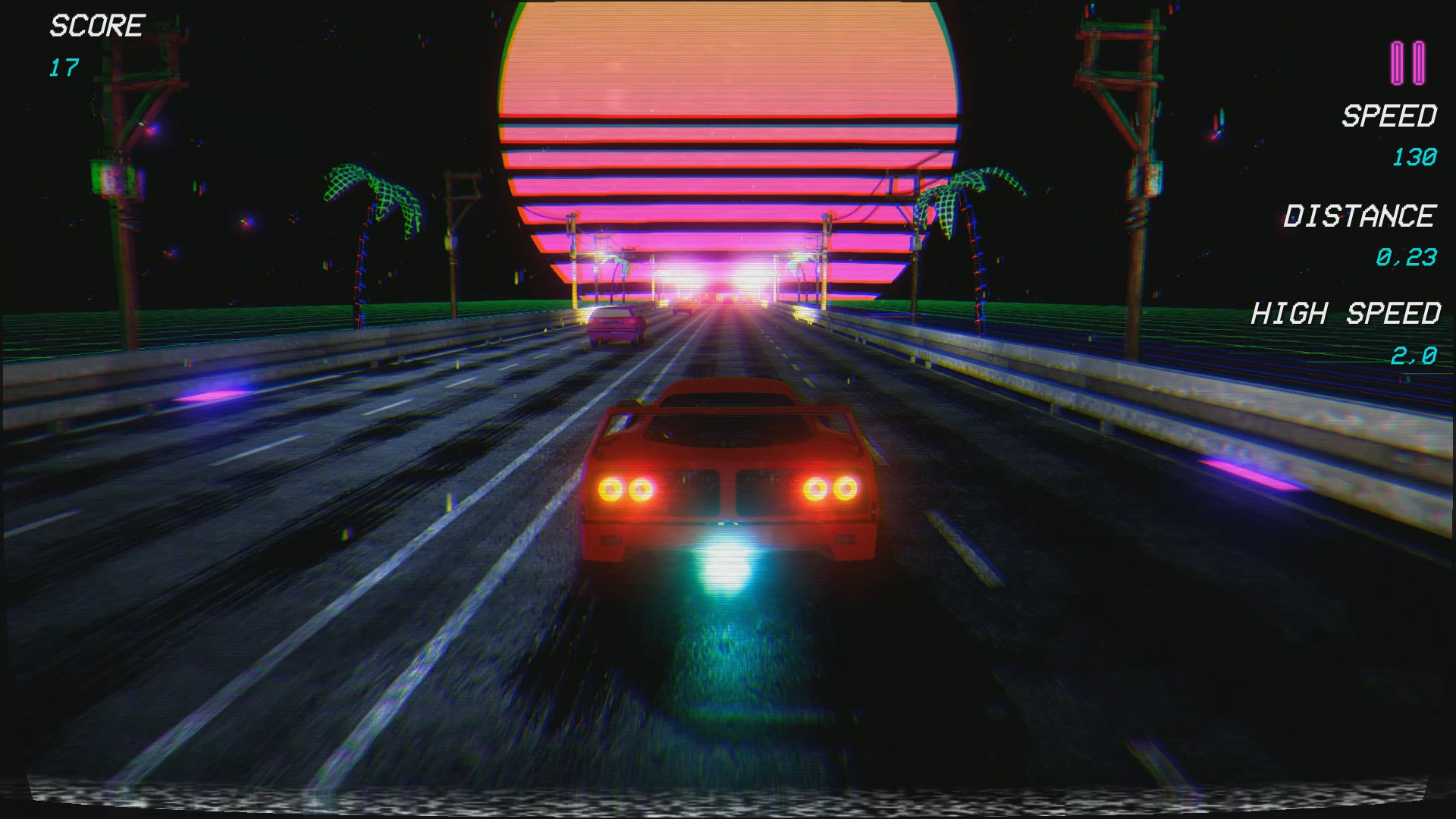 シンセウェイヴが心地良い80'sレーシングアクション『Retrowave』：発掘！インディゲーム＋