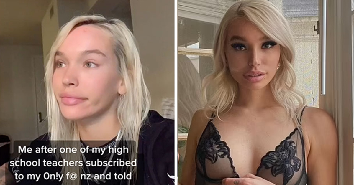 A TikTok user claims her former teacher subscribed to her Only Fans account...