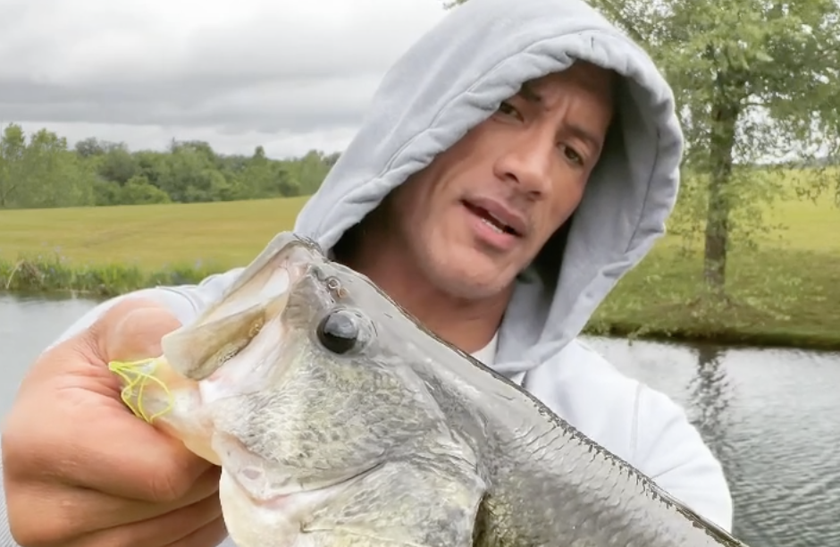 Dwayne 'The Rock' Johnson shows off a prized fish