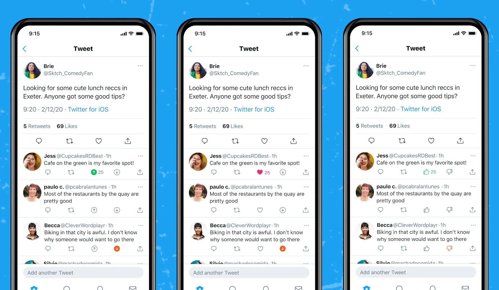 Twitter、リプライに対して「よくないね」ボタンをテスト中。ただし下げ票数は非表示