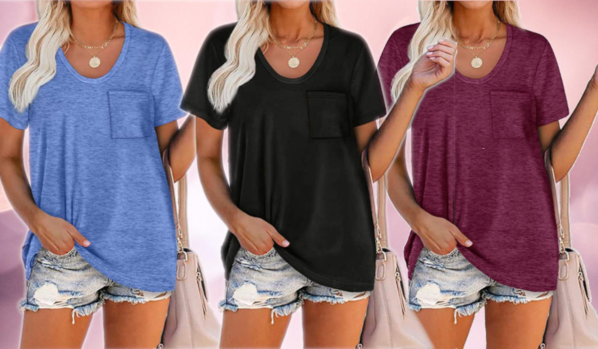  Women's T Shirt Top Shark Printed Summer Casual Loose Tunic  Tops Short Sleeve V-Neck Top T-Shirt Casual Outer Wear Blouse Teens Girls  Trendy Stuff Return Box Less Than 5 Dollars Items 