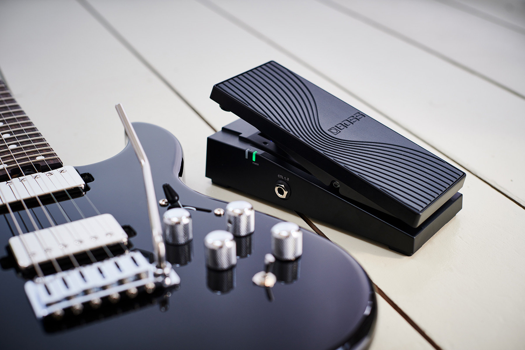 Boss's latest guitar has a built-in synth and Bluetooth pedal control