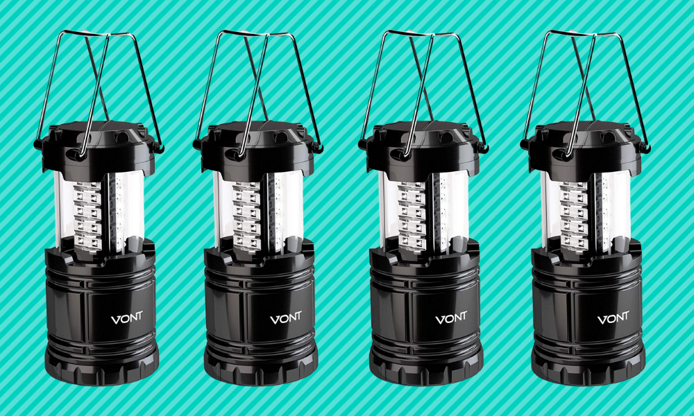 vont 2 Pack LED Camping Lantern, Super Bright Portable Lanterns