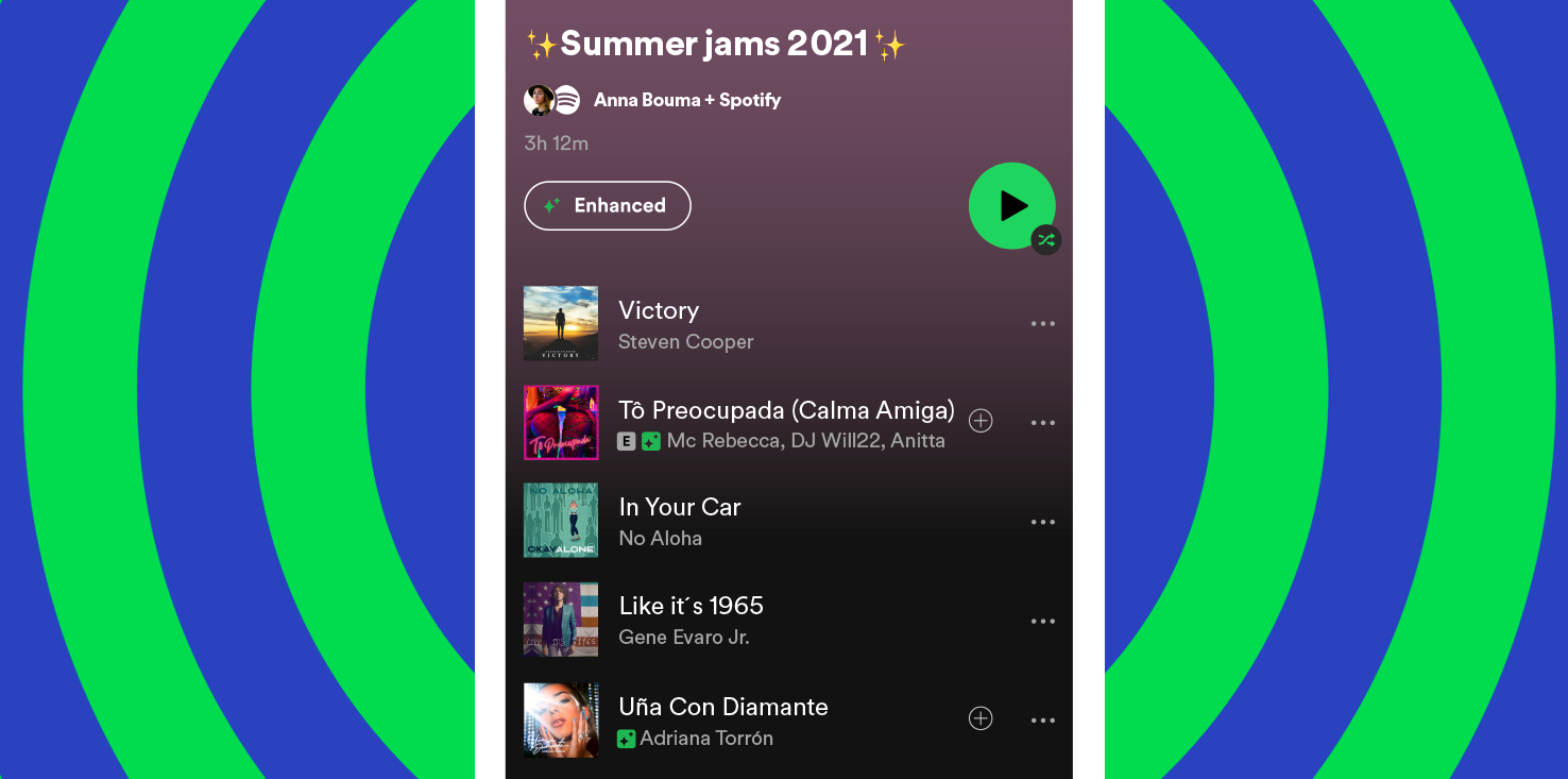 Spotify's Enhance feature puts suggested songs in your playlists