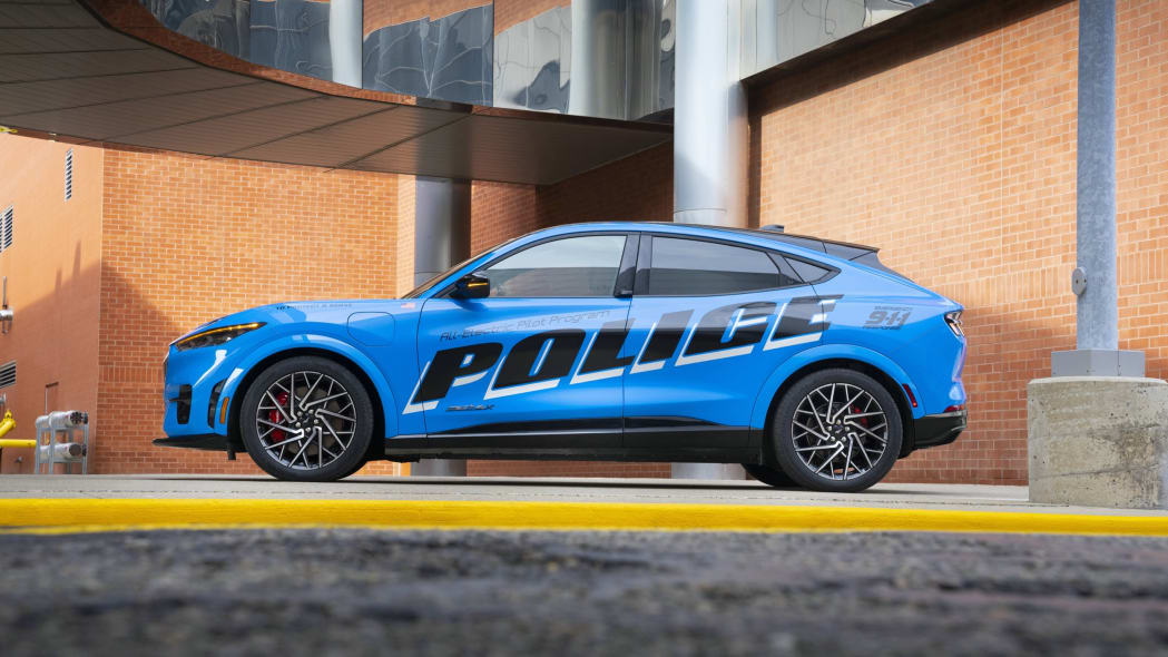 圖／Mustang Mach-E警用版預計採用GT Performance Edition車型，配備全時四輪驅動、兩組電動馬達，最高可達480匹馬力與87.7kg-m峰值扭力。