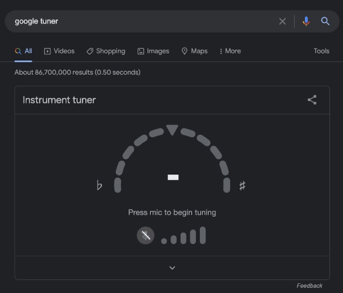 Google検索にギターチューナ機能が搭載 マイクとブラウザのみで利用可能 Engadget 日本版