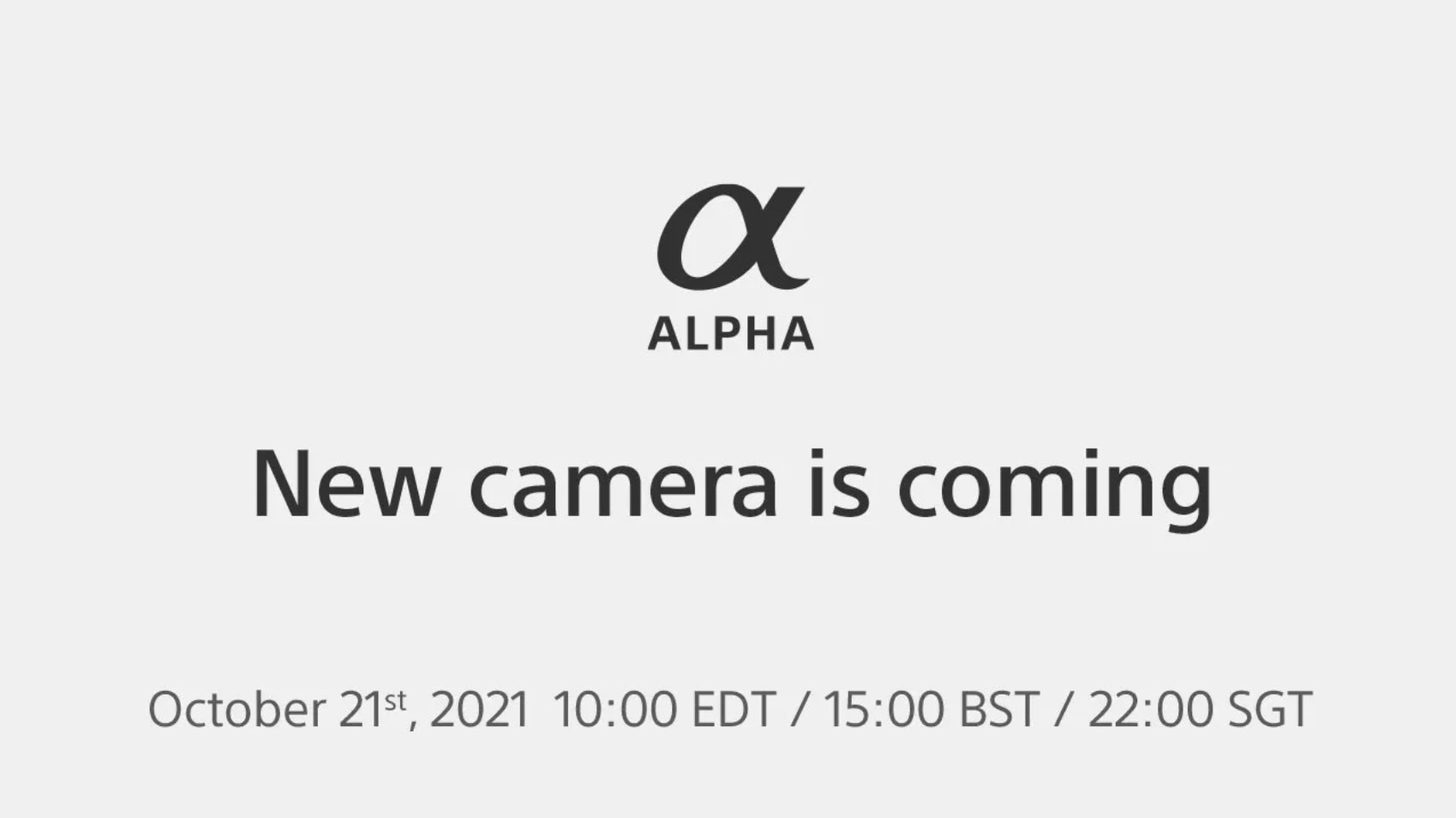 Sony looks set to unveil the A7 IV mirrorless camera on October 21st