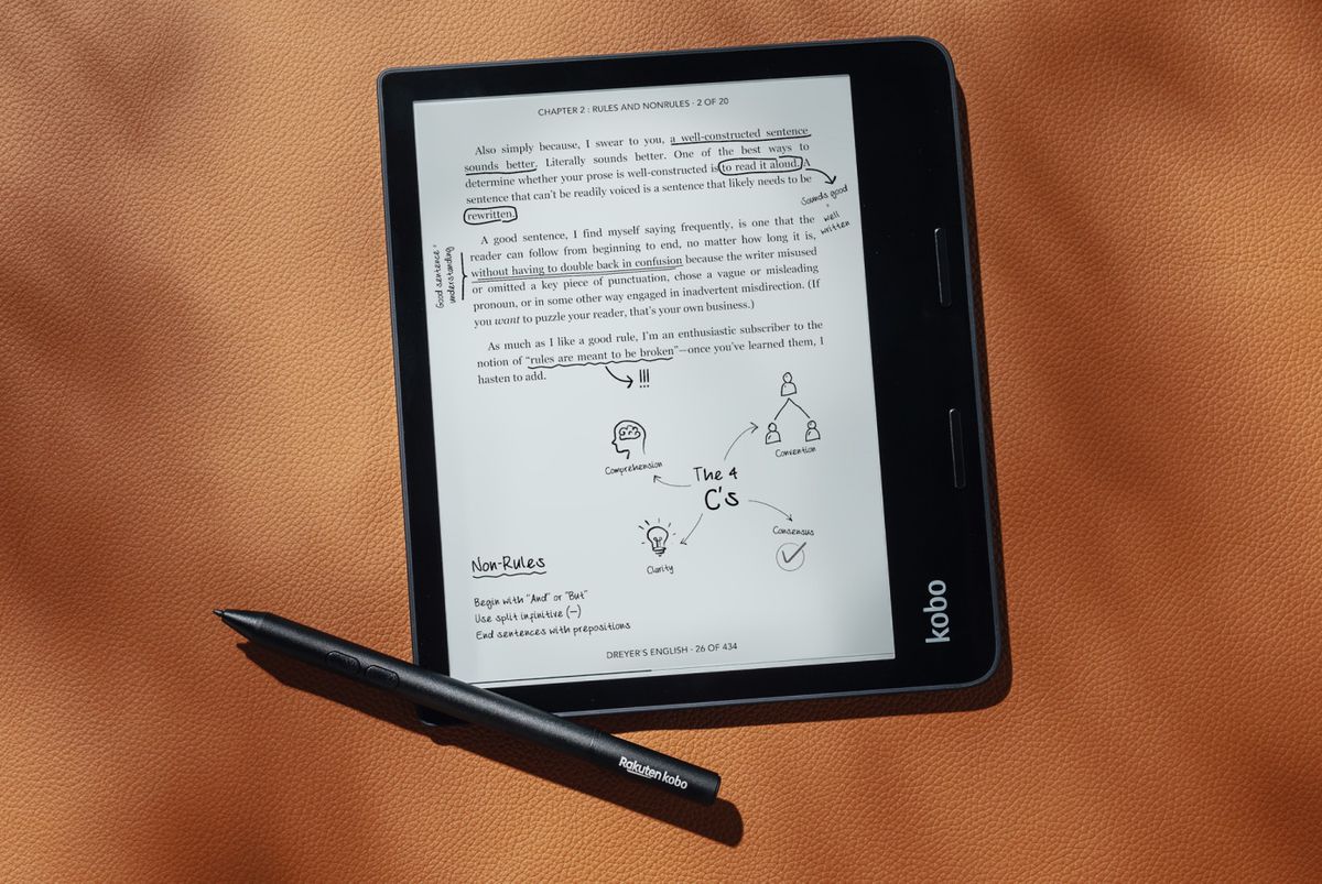 Kobo Elipsa is a 10-inch e-reader that doubles as a notebook with stylus