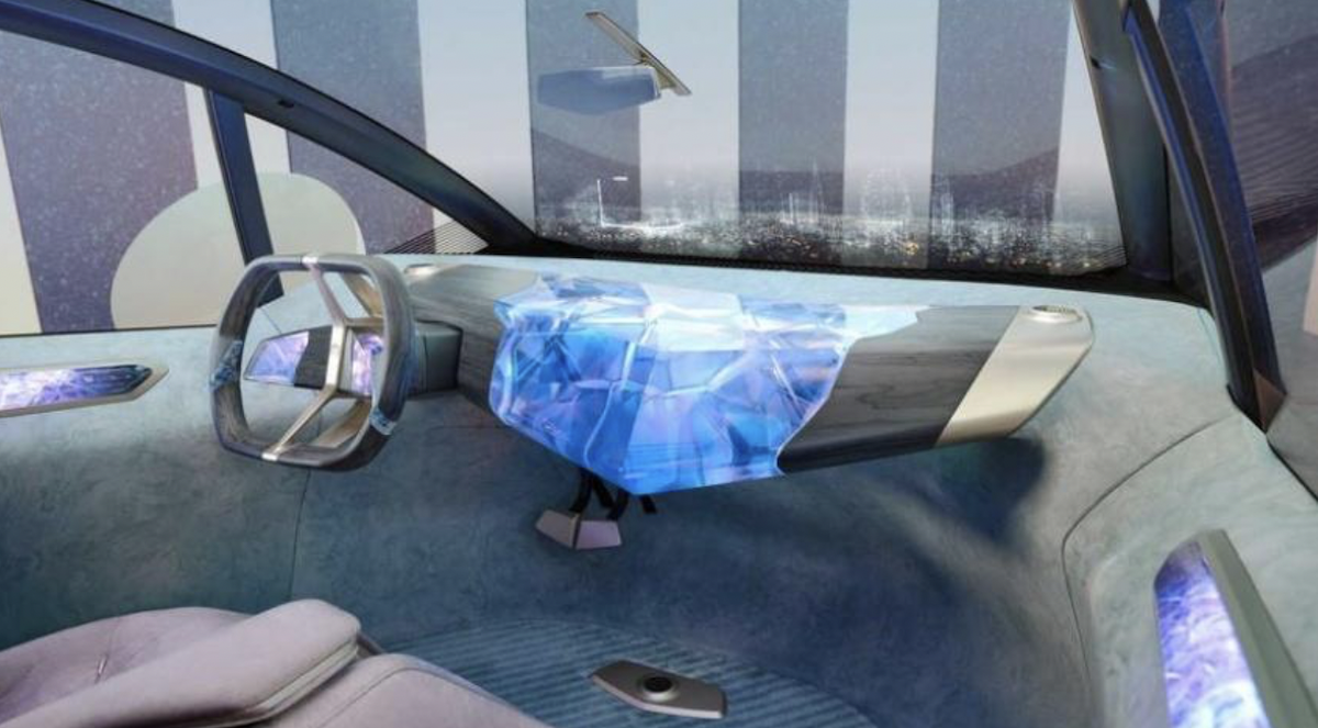 內裝有望導入品牌最新研發的可回收材料環保座艙。圖為 i Vision Circular 概念車。