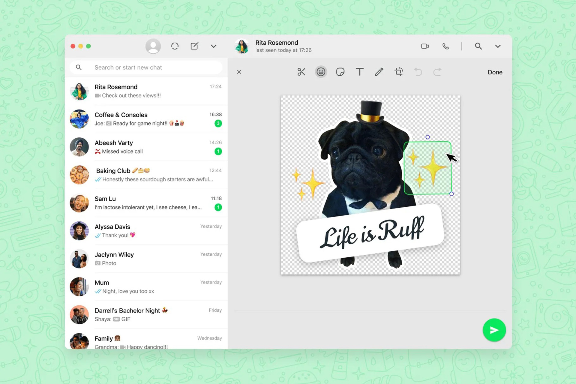pijn doen beproeving Conflict WhatsApp on the web lets you create your own stickers | Engadget