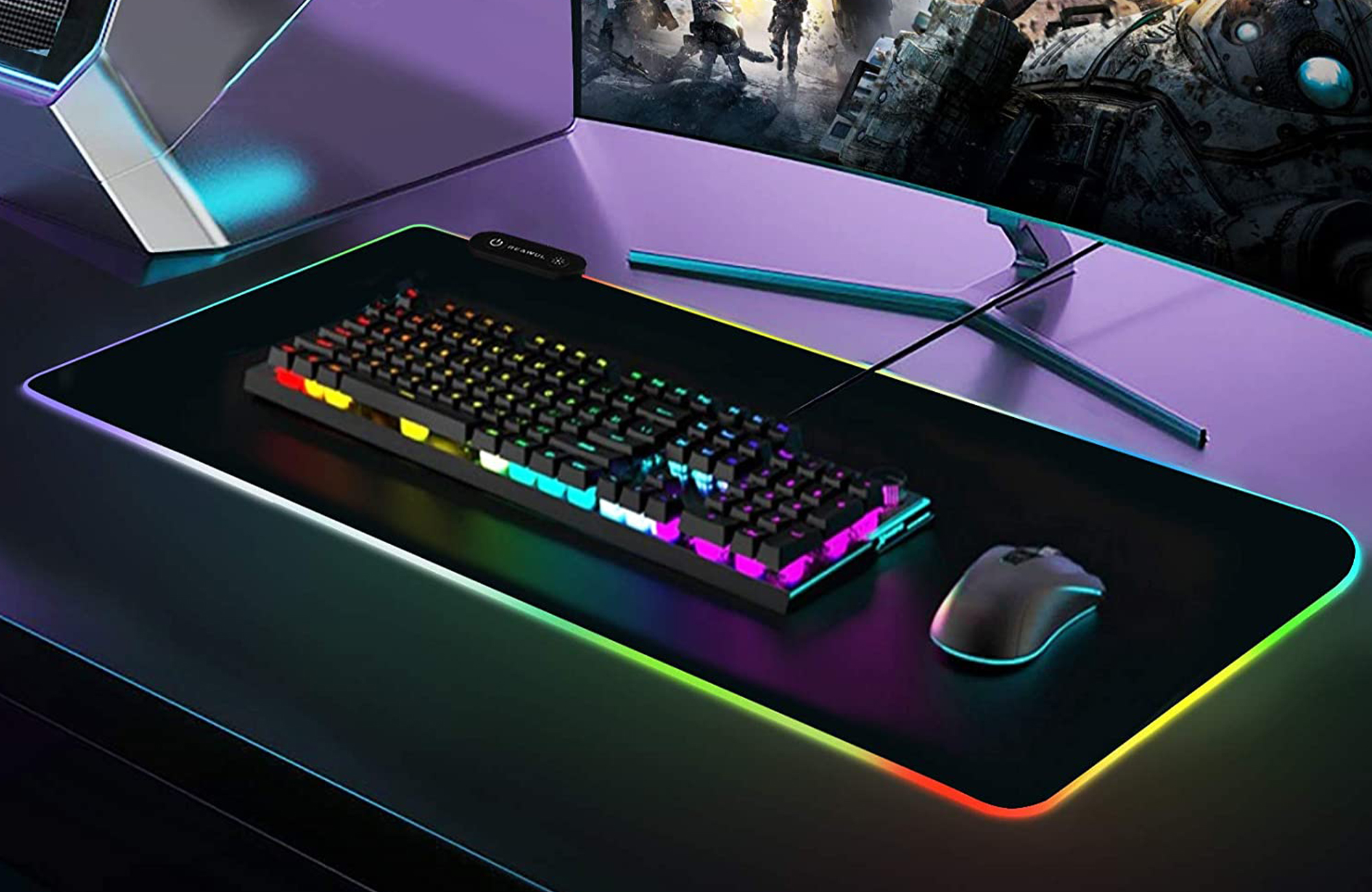 REAWUL RGB gaming mouse pad for the Engadget 2021 Holiday Gift Guide. 