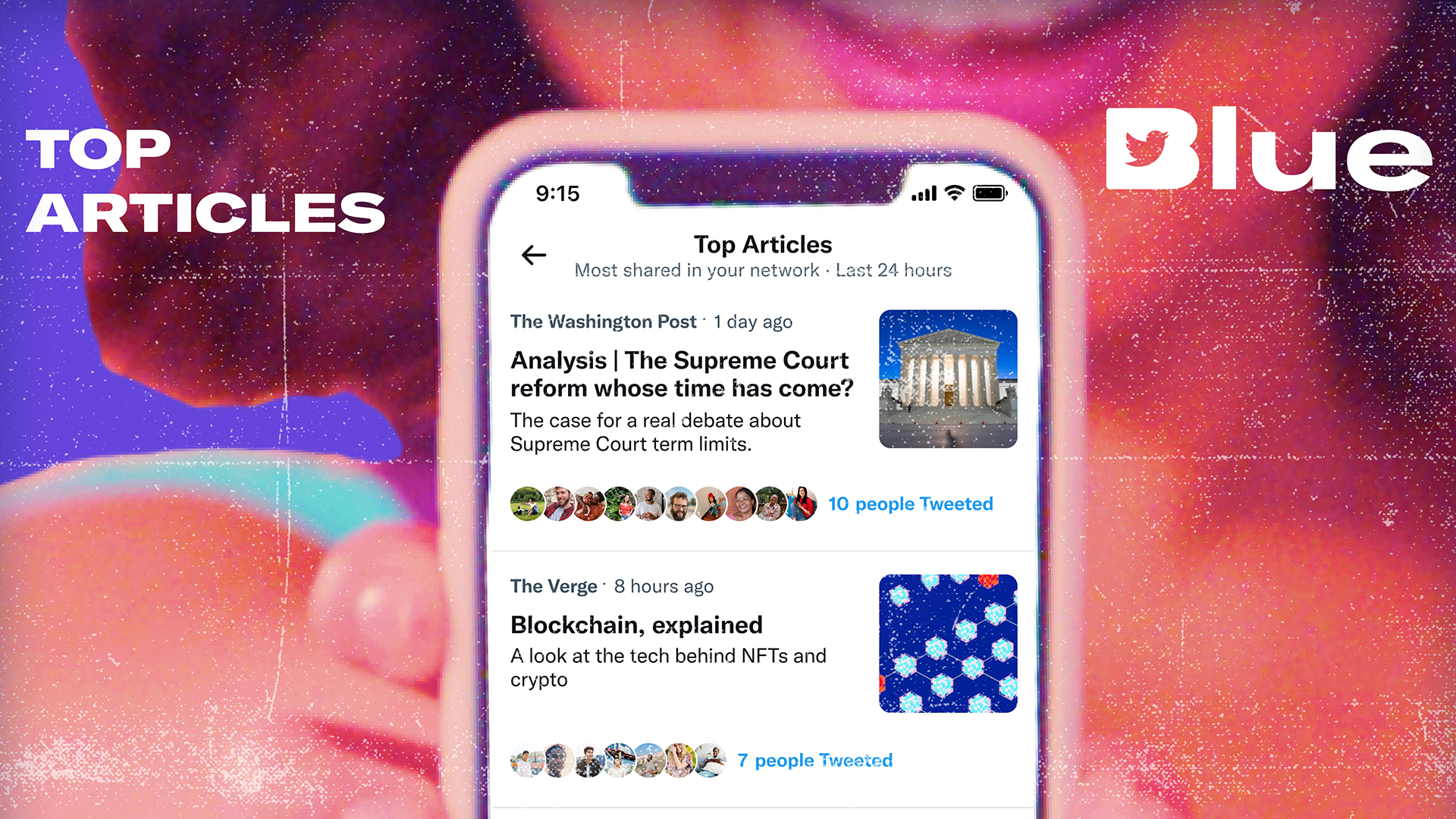 Twitter Blue brings back some of Nuzzel with 'top articles.'