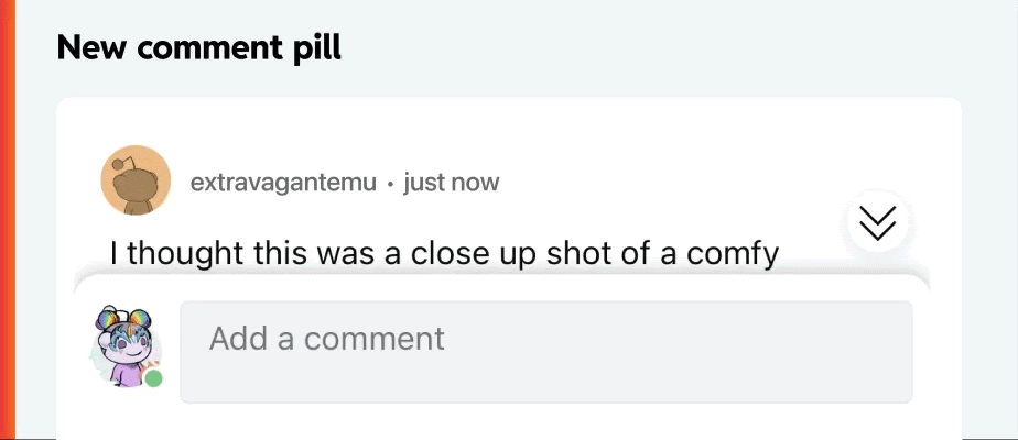 Reddit comment pill