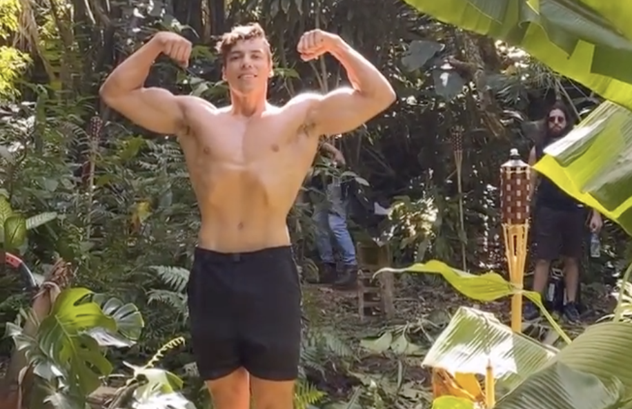 Arnold Schwarzeneggers Son Joseph Baena Shares Shirtless Photo On Set