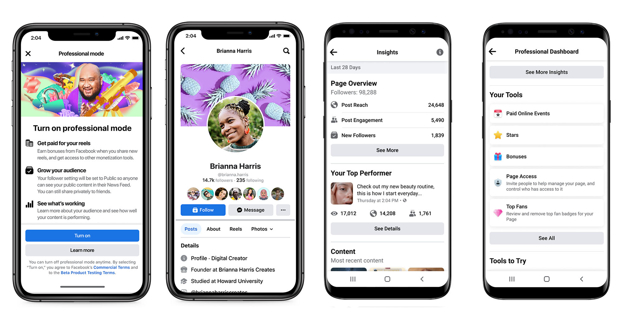 Facebook's 'Professional Mode' lets creators their own profile