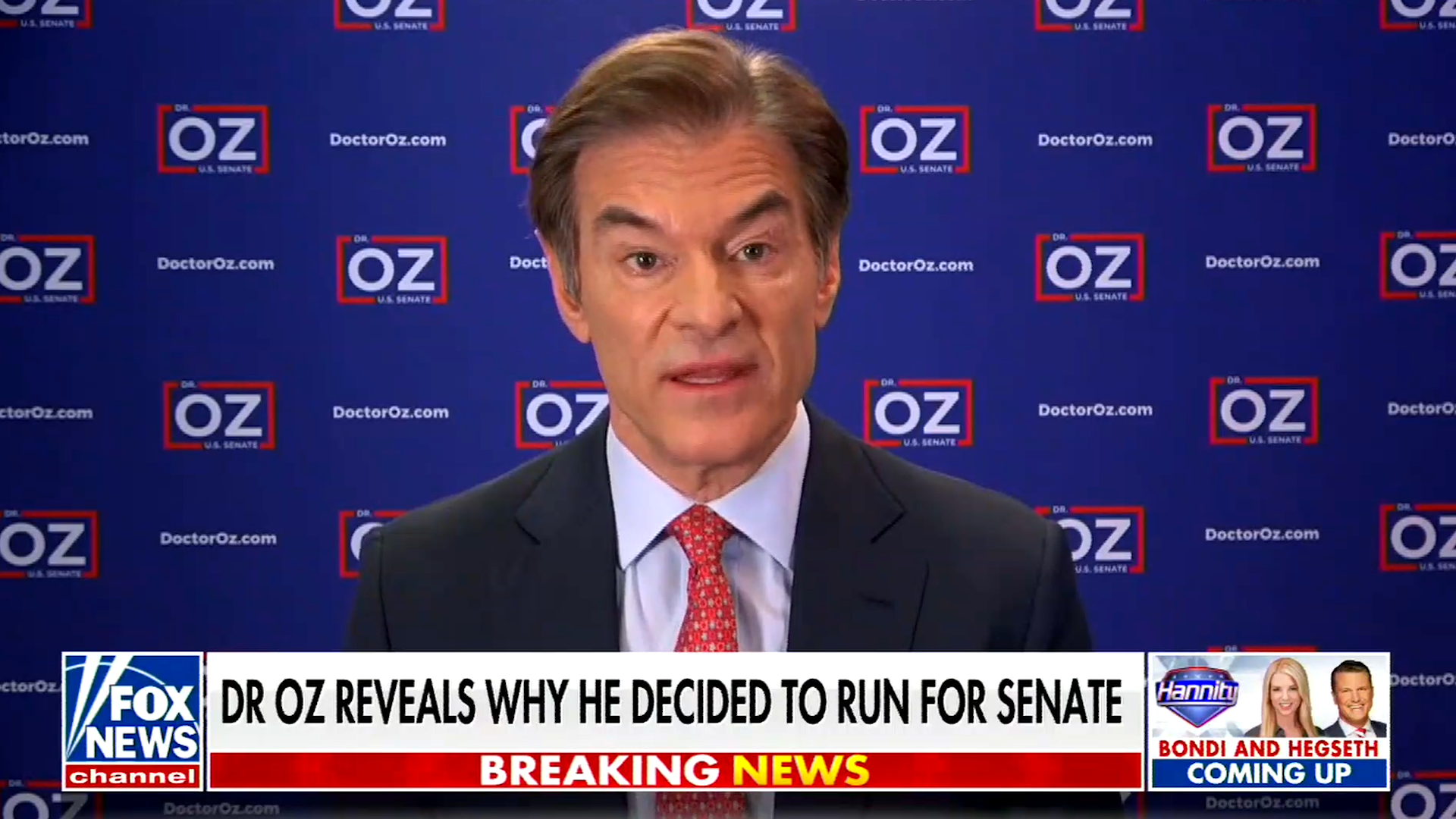 dr oz responds to criticism after announcing campaign for senate seat in pa