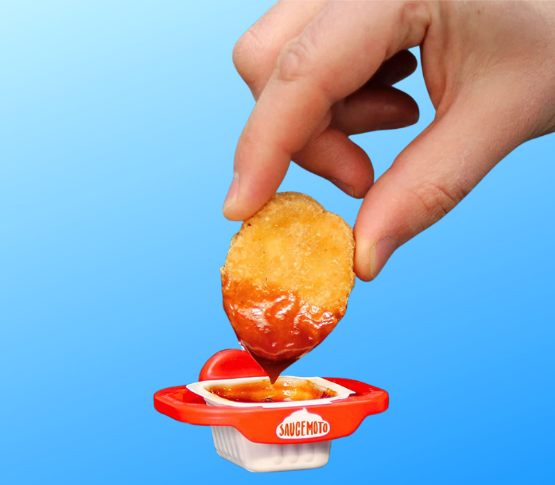 This gizmo — down to under $5 a pop — clips to car vents for dunking  chicken nuggets on the go