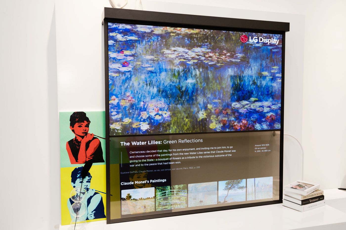 LG Display's latest transparent 'shelf' OLED can display or augment artworks