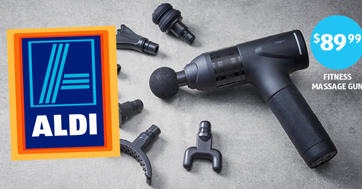 Aldi special buys fitness gear on sale June 18 includes massage gun dupe  for $149