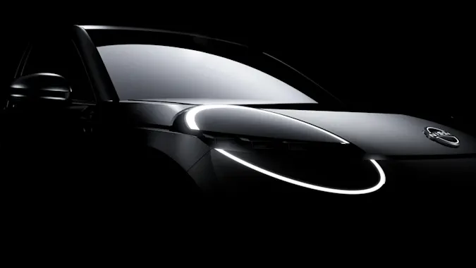 Teaser Image of Nissan's new electric supermini.