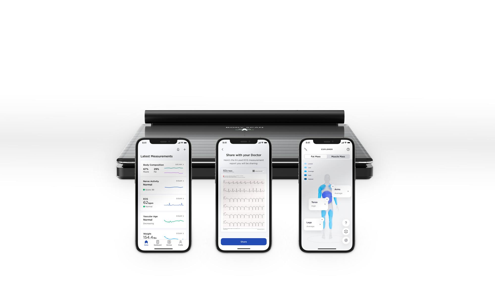 Withings Body Scan can also record your ECG and assess nerve activity