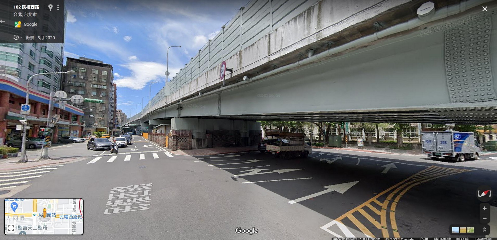 圖／大同區的蘭州街、民權西路為2021年臺北市第二名肇事熱點，尤其民權西路左轉進蘭州街請特別小心。