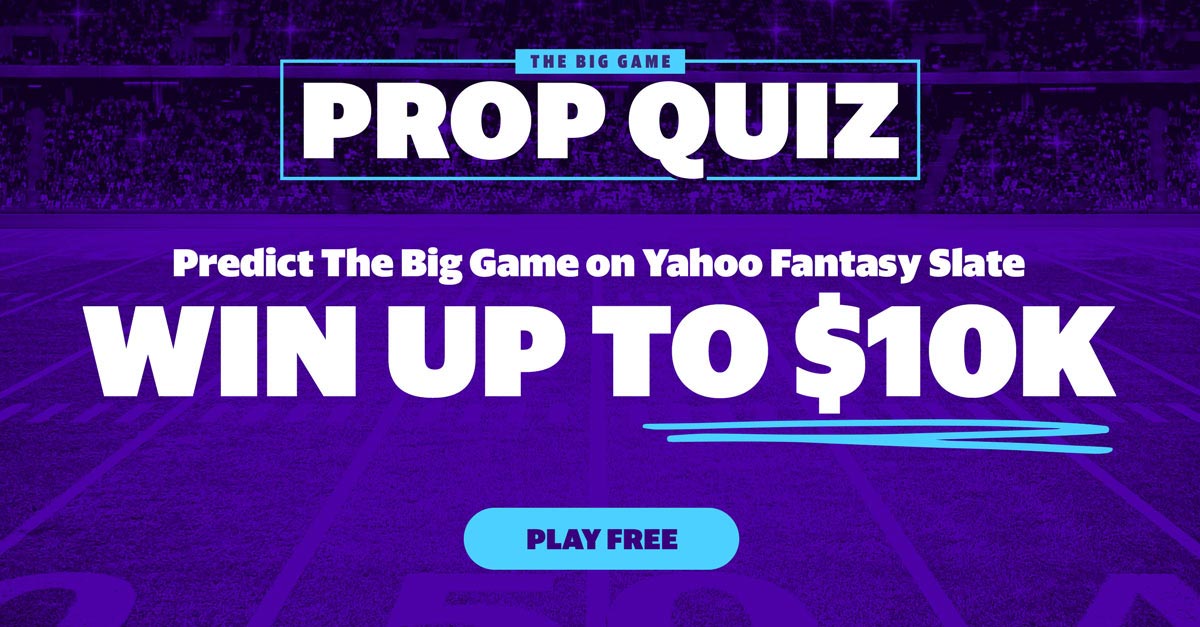 Join Yahoo's free-to-enter Big Game prop quiz for a chance to win