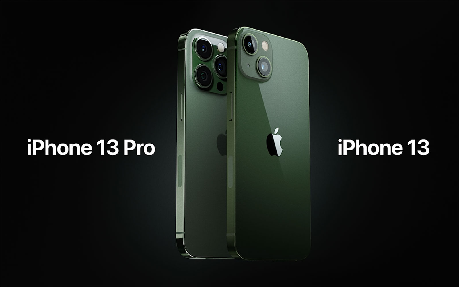 松嶺綠色 iPhone 13 Pro 及綠色 iPhone 13